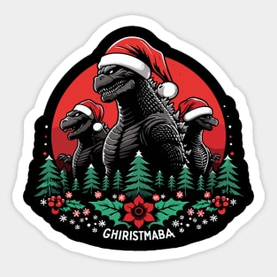 Godzilla - xmas Sticker